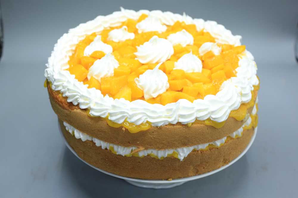 كيكة بالمانجو والكريمة