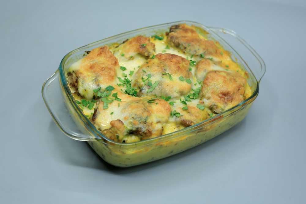 بطاطس بالدجاج والكريمة