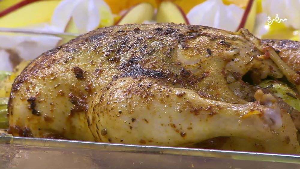 دجاج بالخضار