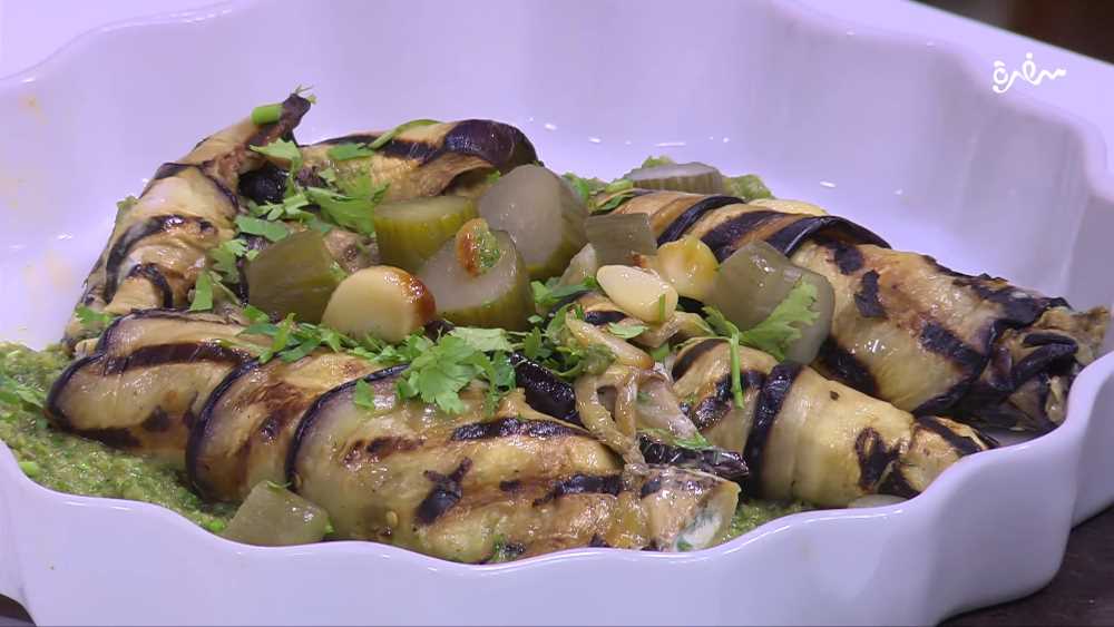 رول الباذنجان المشوي