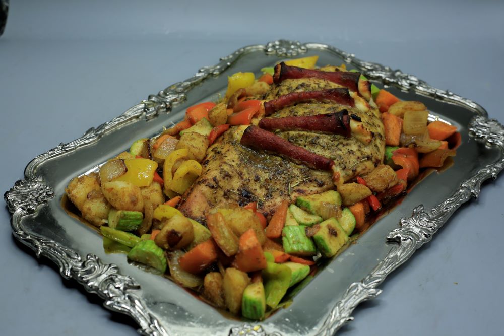 صدر ديك بالأعشاب والجبن