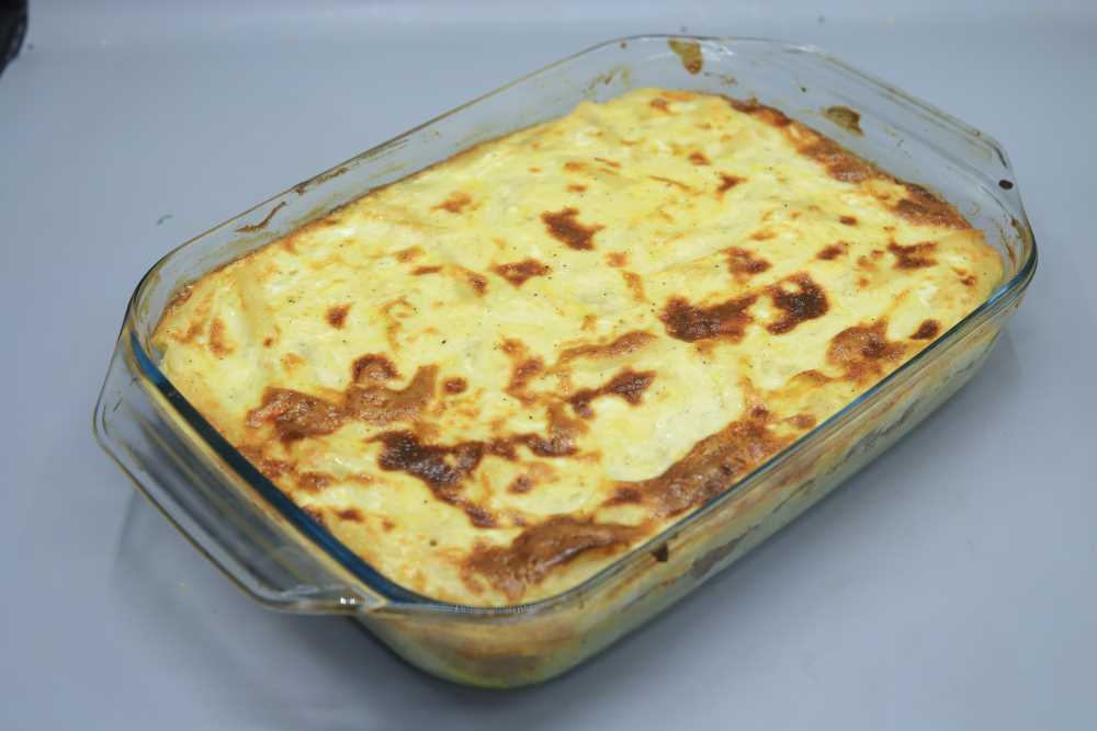 صينية مكرونة بشاميل