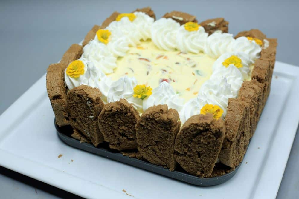 كيكة الفواكة الباردة