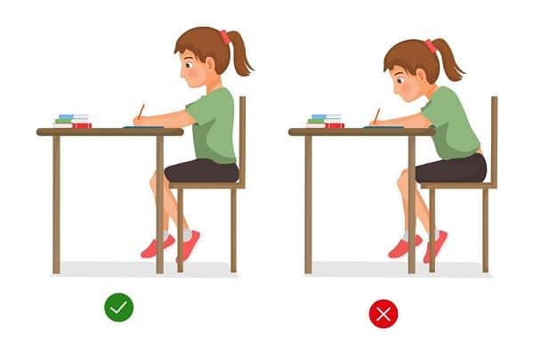 وضعية الجلوس الصحيحة للمذاكرة