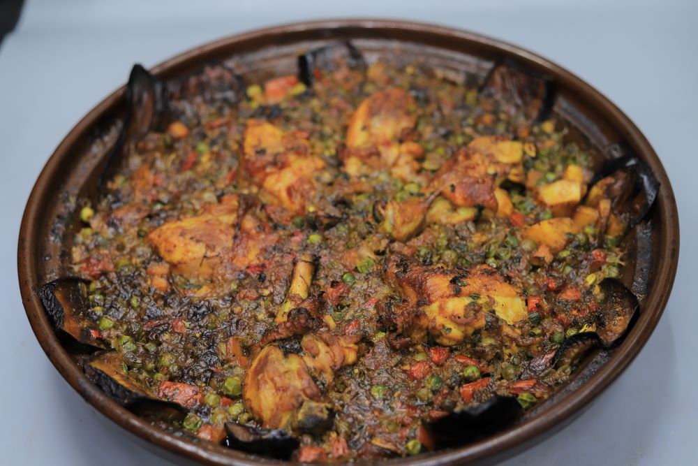 دبابيس الدجاج بريزيه بالخضار