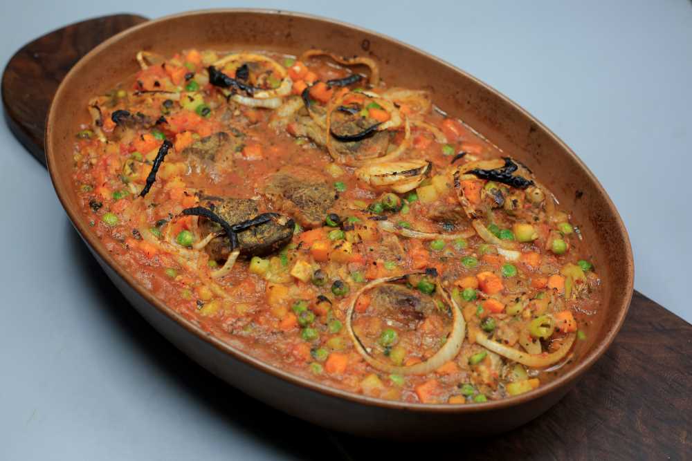 طاجن خضروات باللحم