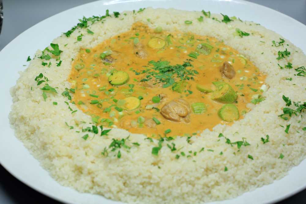 شيش طاووق بالخضروات