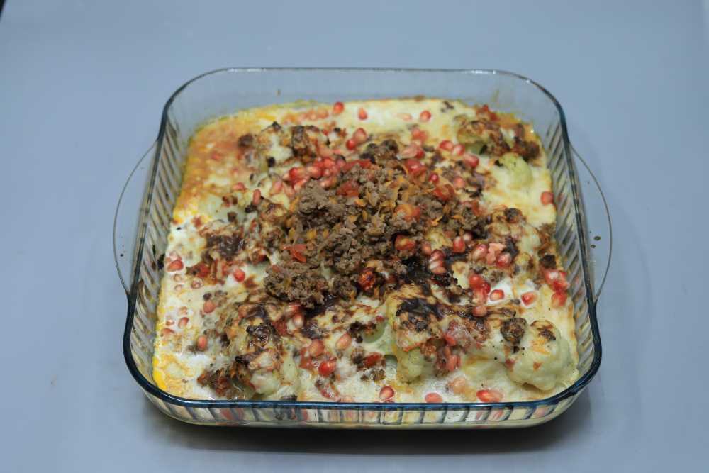 طاجن قرنبيط باللحمة المفرومة