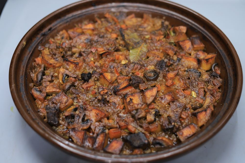 طاجن لحمة بالمشروم