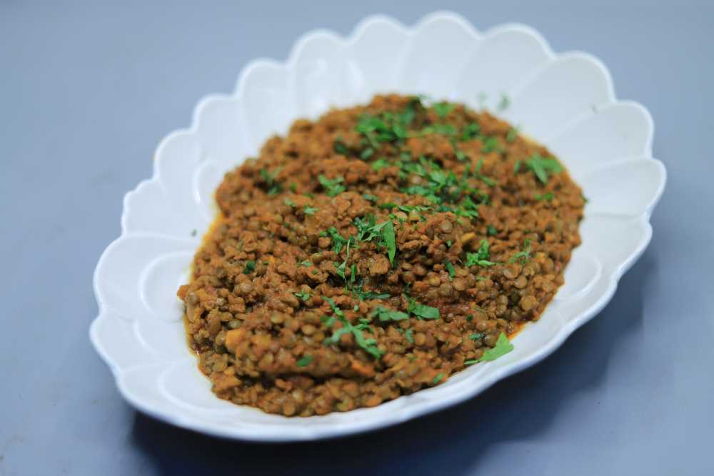 عدس باللحمة المفرومة