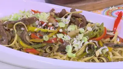 نودلز باللحم