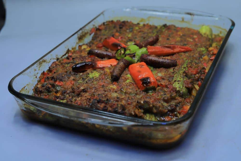 صينية كوسة بالسجق