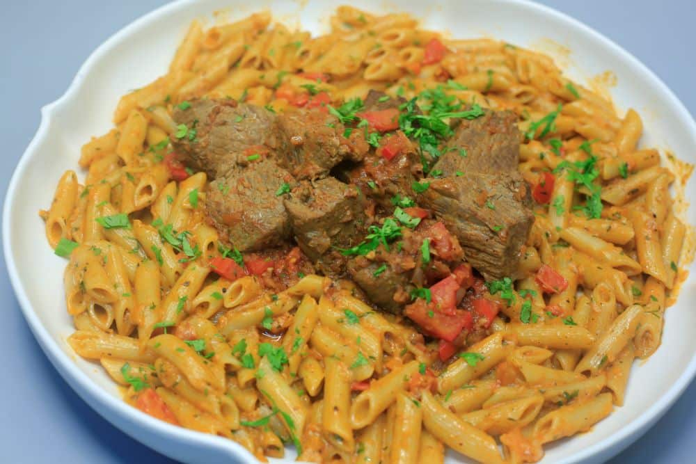 كباب حلة بالمكرونة