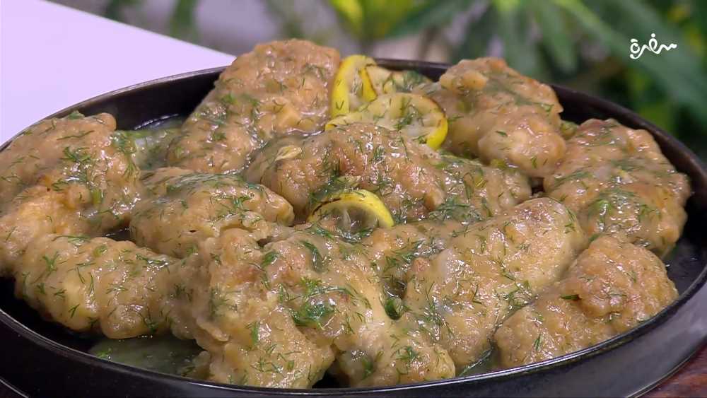 أجنحة مقلية بصوص الليمون والشبت