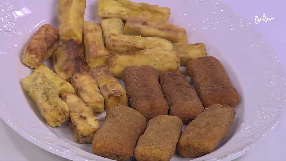 أصابع السمك المحمرة البانيه وأصابع الباذنجان المقلية