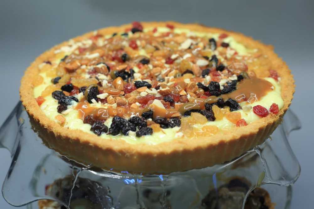 تارت الكنافة بالكاسترد والكراميل