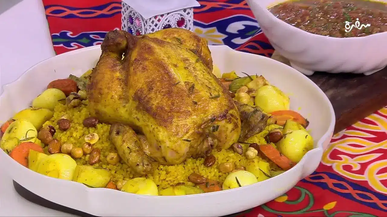 دجاج بالزبدة محشي بالخضار