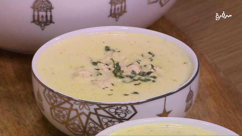 شوربة فراخ بالكريمة والنعناع