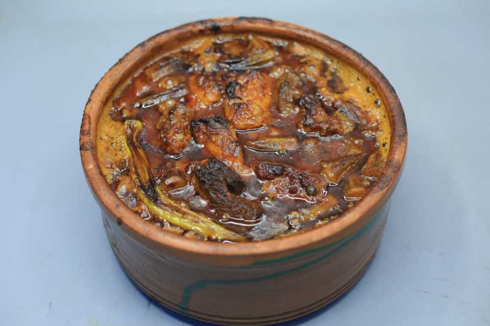 طاجن بامية باللحمة