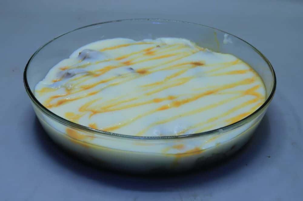 كنافة بالكريمة والبلح