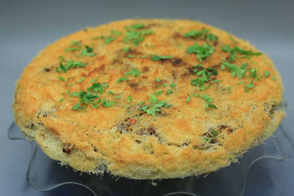 كنافة باللحمة المفرومة بطريقة توتا