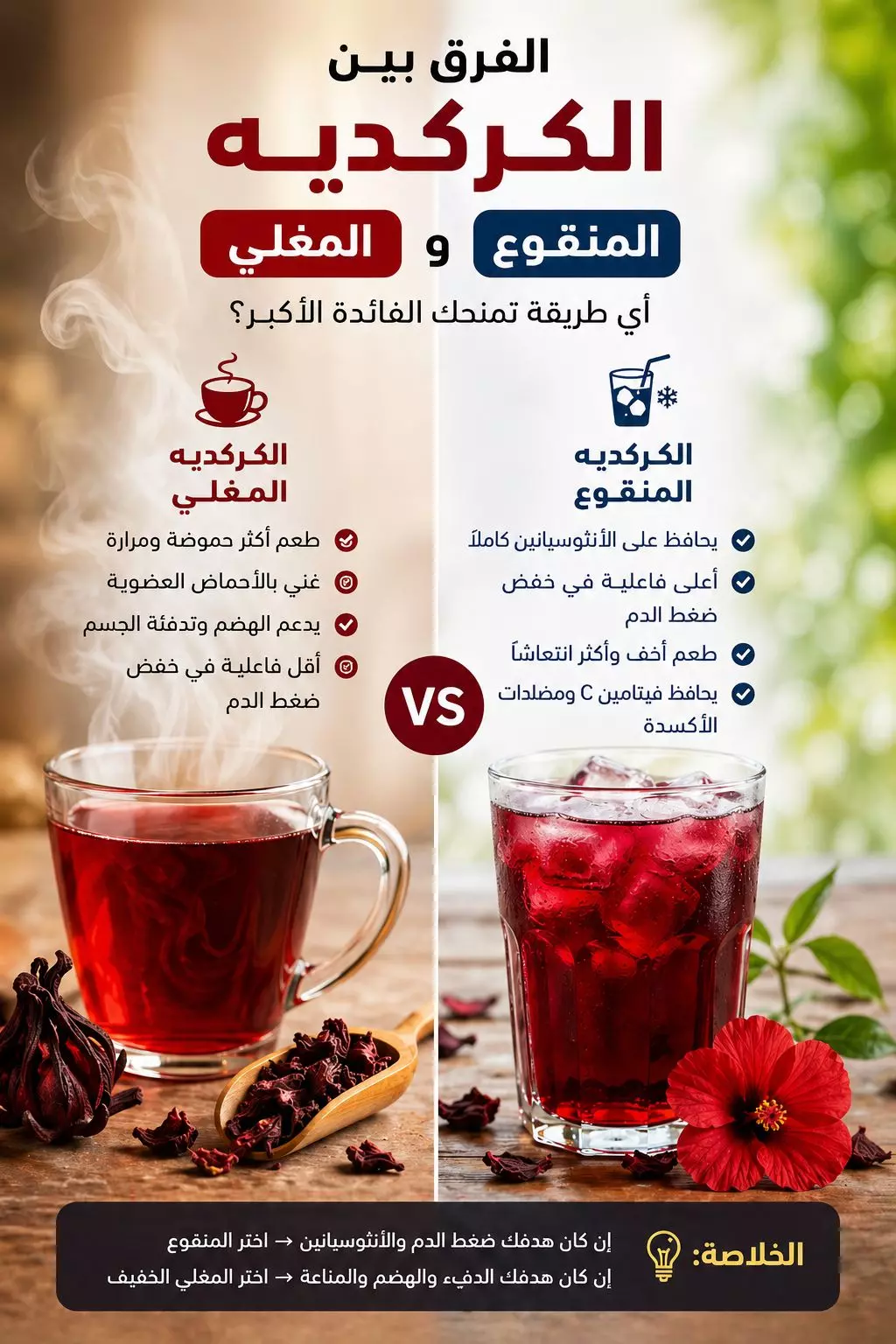 الفرق بين العناب المغلي والمنقوع