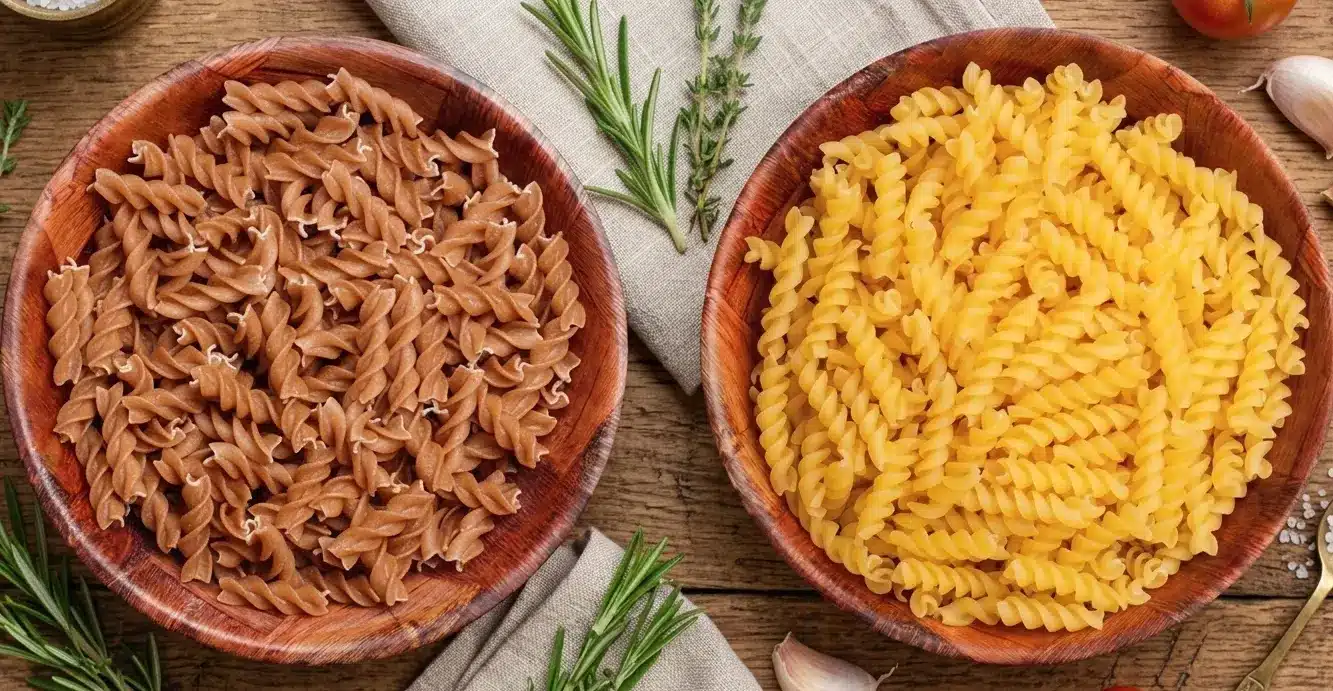 الفرق بين المكرونة البيضاء والسمراء؟ وأيهما أفضل لصحتك؟