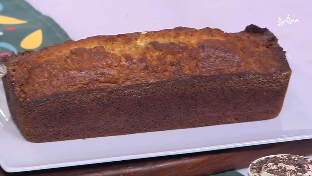 كيك الموز مع صوص الكراميل