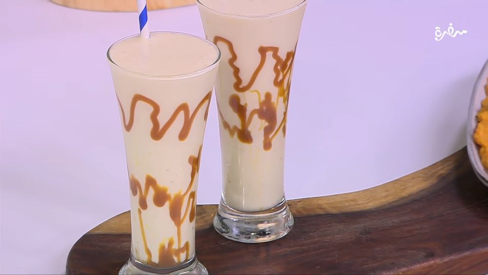 ميلك شيك موز بالكراميل