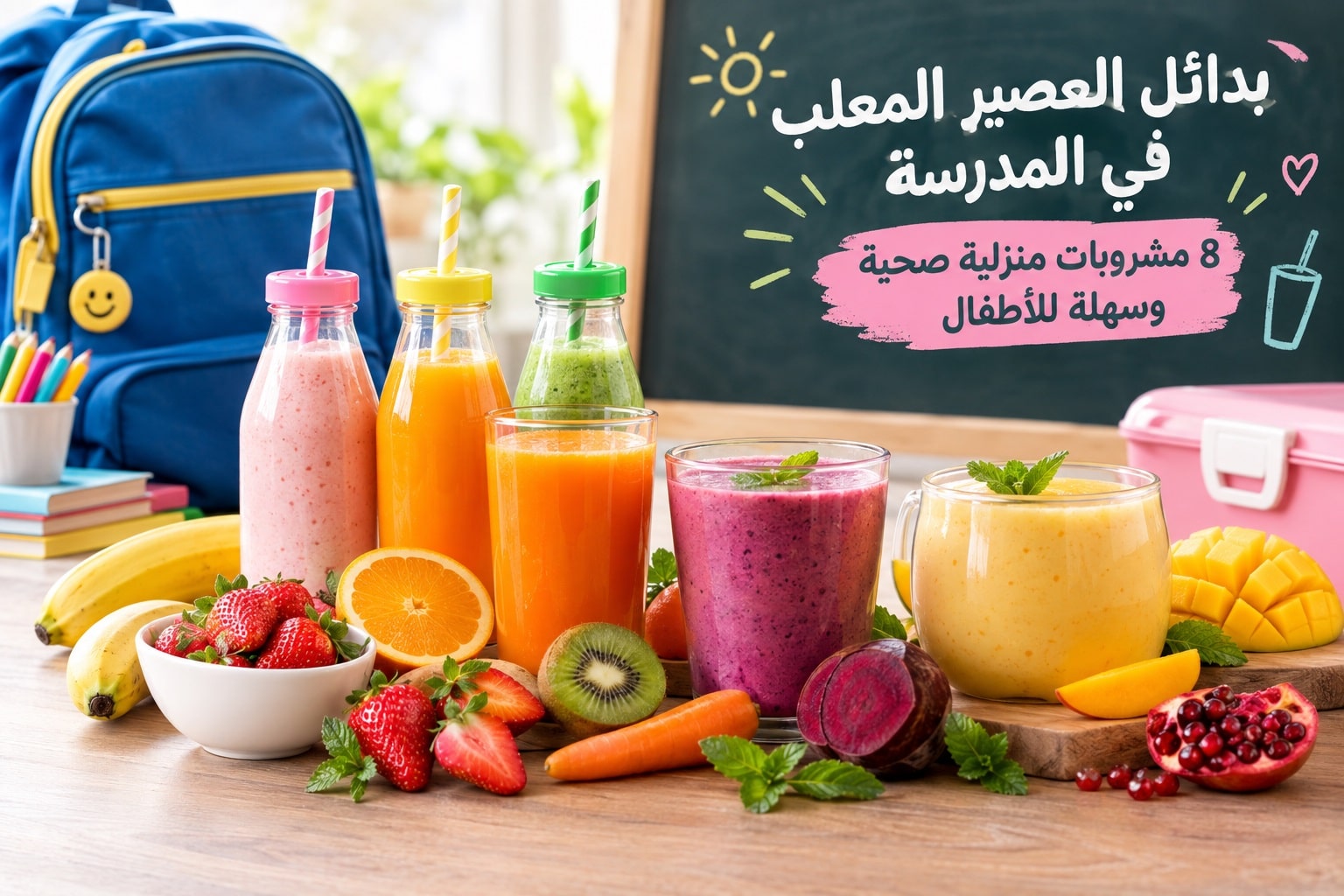 بدائل العصير المعلب في المدرسة